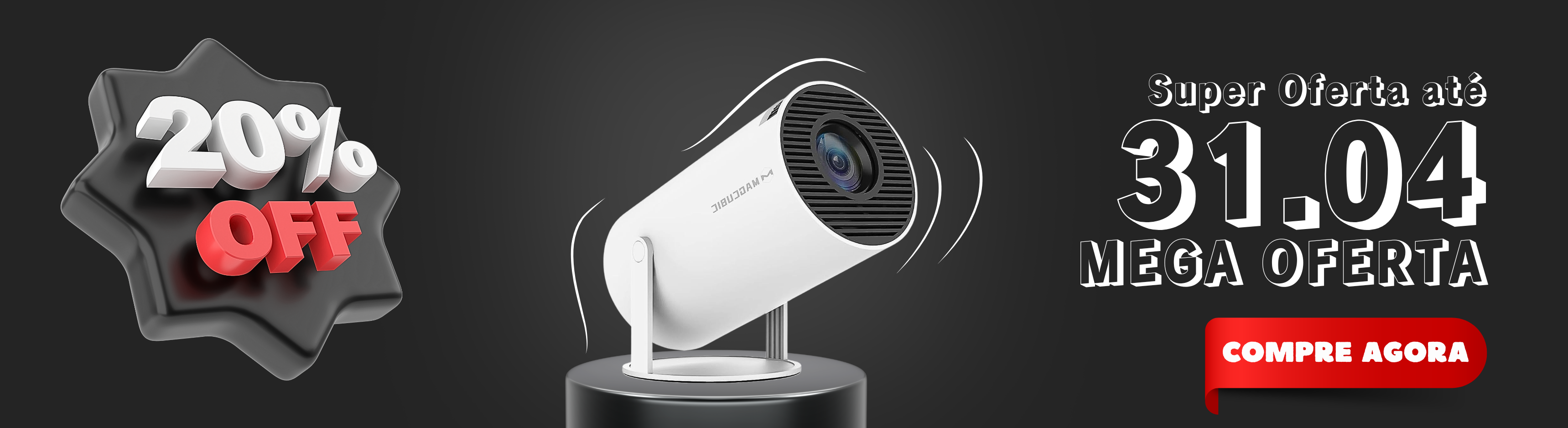 Post 20% de desconto no projetor